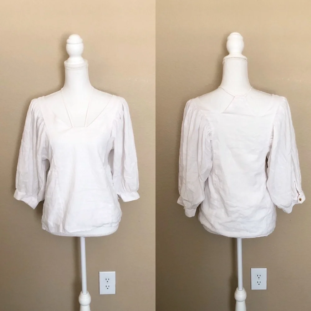 Anthropologie Akemi + Kin linen blend top